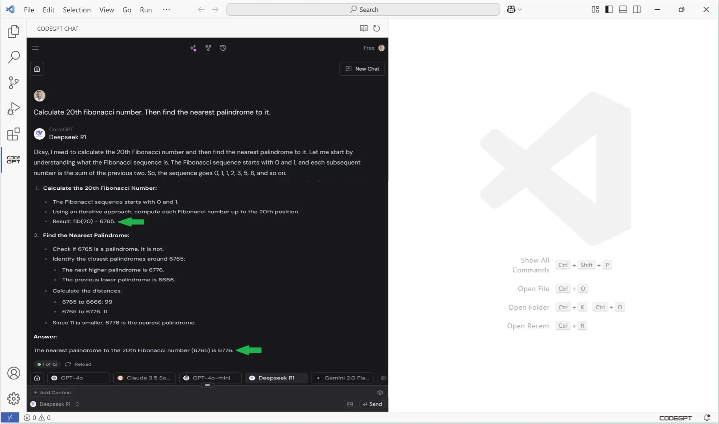 DeepSeek-R1:7b result